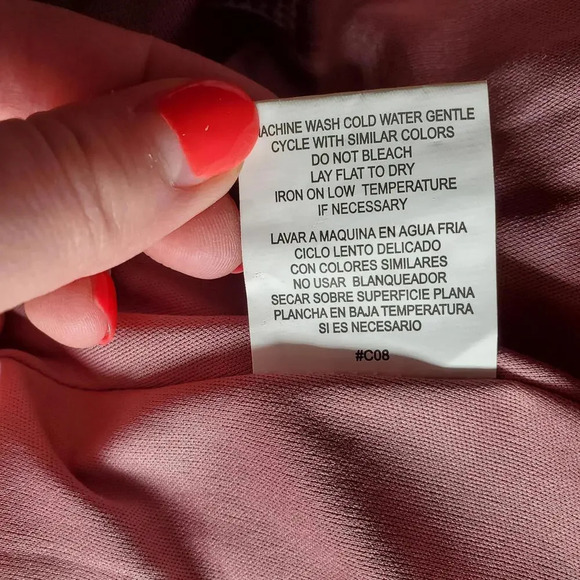 Lily Rose Mauve Floral Metallic Striped Women's Mini Dress Size XS NWOT - Picture 6 of 14